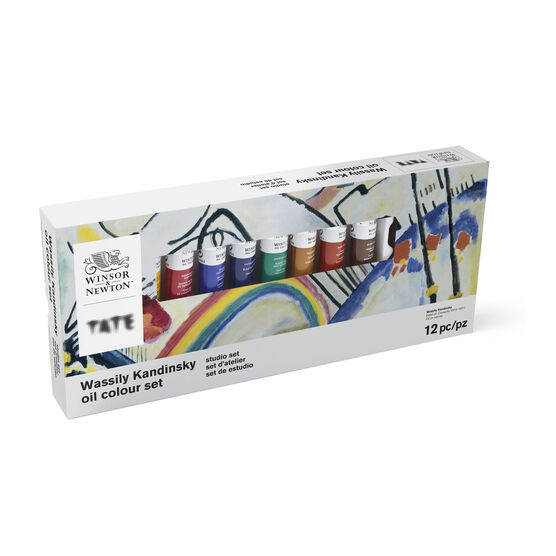 Wassily Kandinsky oil colour set fron angle